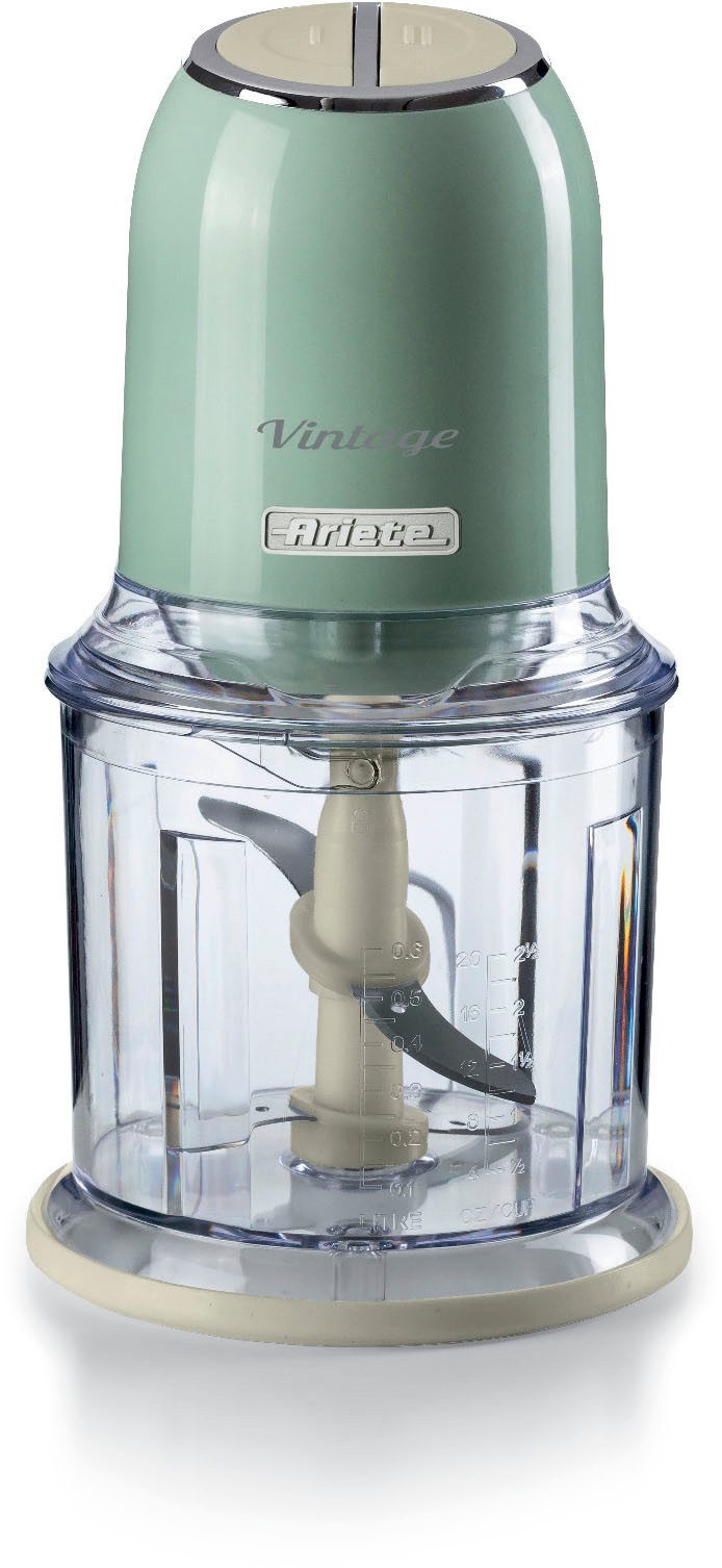 خردکن برقی خانگی آریته ایتالیا Ariete مدل Vintage 438/04 | رنگ سبز | توان ۴۰۰ وات | ظرفیت ۶۰۰ میلی‌لیتر | تیغه استیل